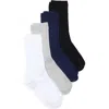 Nordstrom Assorted 4-pack Everyday Rib Crew Socks In Multi