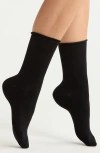 Nordstrom Assorted 4-pack Roll Top Crew Socks In Black