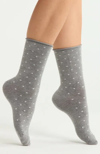 Nordstrom Assorted 4-pack Roll Top Crew Socks In Gray