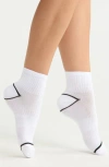 Nordstrom Assorted 5-pack Rib Quarter Socks In White
