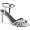 Nordstrom Astor Ankle Strap Sandal In Silver Metallic