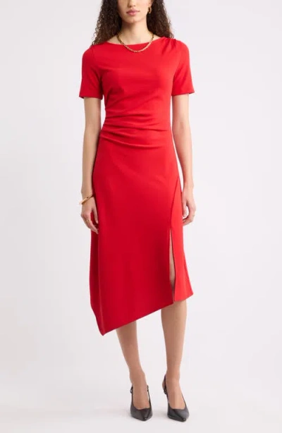 Nordstrom Asymmetric Knit Dress In Red