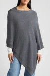 Nordstrom Asymmetric Poncho In Charcoal Heather