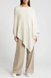 Nordstrom Asymmetric Poncho In Ivory Sand