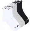 Nordstrom Athleisure Lettuce Edge Assorted 3-pack Ankle Socks In Multi