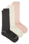 Nordstrom Athleisure Slouch Assorted 3-pack Crew Socks In Multi