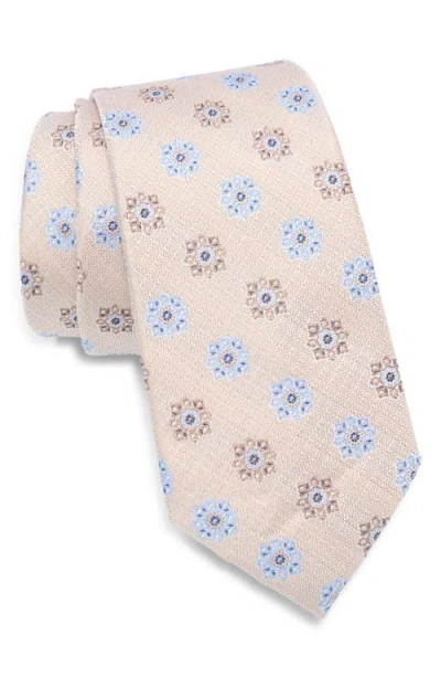 Nordstrom Atwood Medallion Silk Jacquard Tie In Neutral