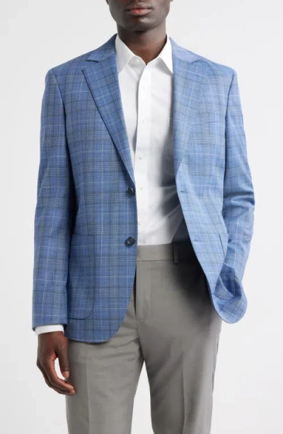 Nordstrom Azzur Plaid Wool Sport Coat In Blue