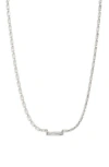 Nordstrom Baguette Center Cubic Zirconia Necklace