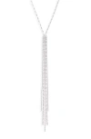 Nordstrom Baguette Cubic Zirconia Fringe Y-necklace