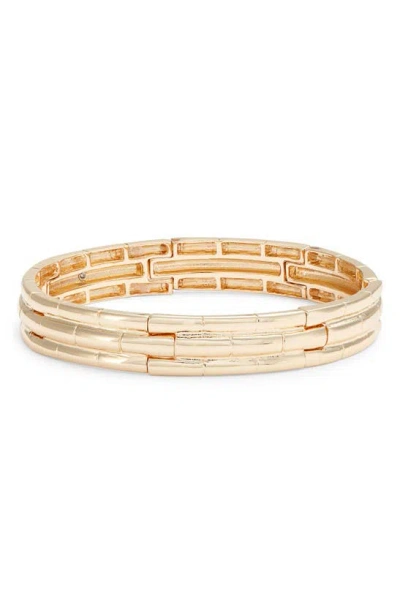 Nordstrom Bamboo Link Stretch Bracelet In Gold