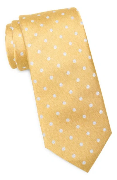 Nordstrom Batson Neat Dot Silk Tie In Yellow