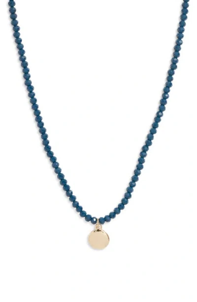 Nordstrom Beaded Charm Pendant Necklace In Blue