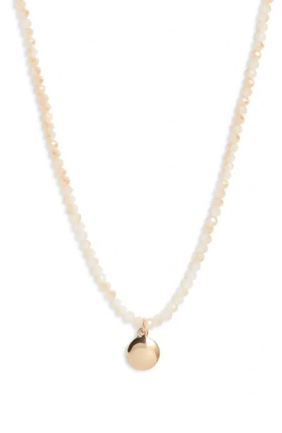 Nordstrom Beaded Charm Pendant Necklace In Gold