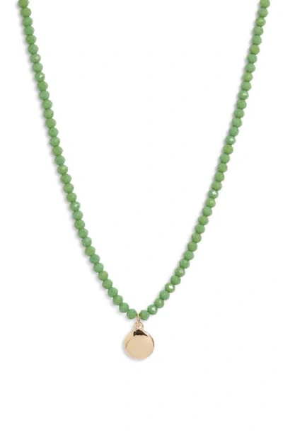 Nordstrom Beaded Charm Pendant Necklace In Green