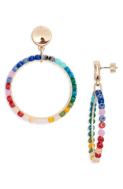 Nordstrom Beaded Hoop Drop Earrings
