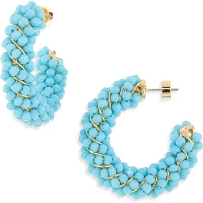 Nordstrom Beaded Huggie Hoop Earrings