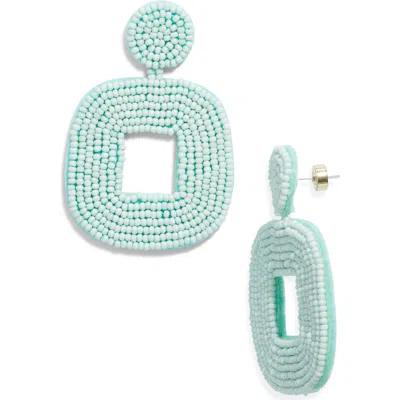 Nordstrom Beaded Square Drop Earrings In Mint