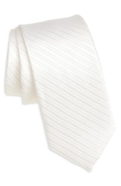 Nordstrom Bedford Solid Silk Tie In White