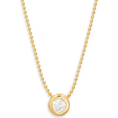 Nordstrom Bezel Cubic Zirconia Pendant Necklace In Gold