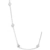 Nordstrom Bezel Cubic Zirconia Station Long Necklace In Metallic