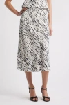 Nordstrom Bias Cut Satin Skirt In Neutral