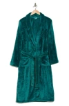 Nordstrom Bliss Plush Robe In Green Storm