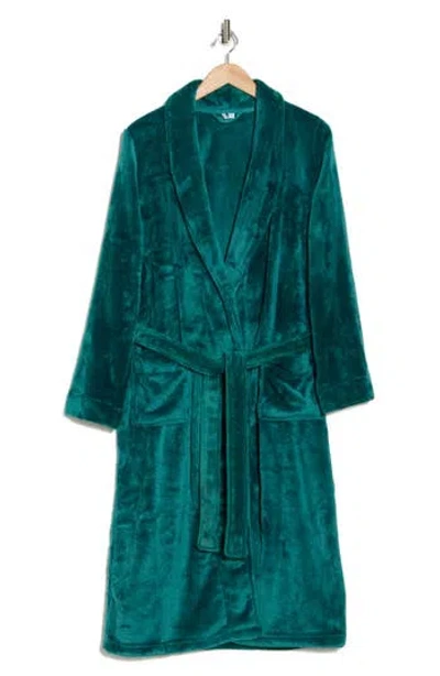 Nordstrom Bliss Plush Robe In Green Storm