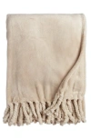 Nordstrom Bliss Plush Throw Blanket In Beige Birch