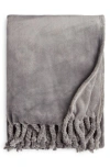 Nordstrom Bliss Plush Throw Blanket In Grey Frost