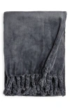Nordstrom Bliss Plush Throw In Grey Magnet