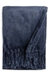 Nordstrom Bliss Plush Throw Blanket In Navy Blue