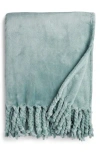 Nordstrom Bliss Plush Throw Blanket In Teal Foam