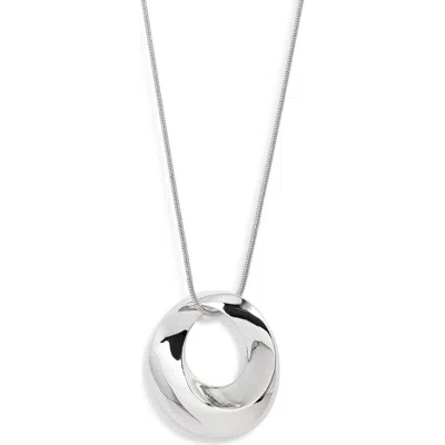 Nordstrom Bold Sculptural Twist Pendant Necklace In Silver
