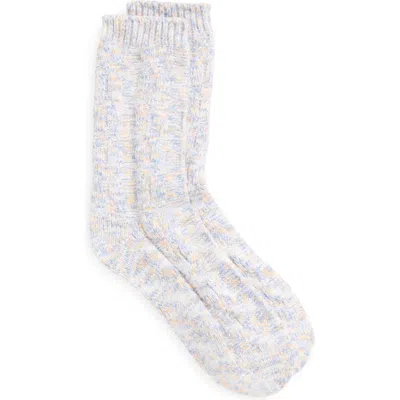 Nordstrom Book Marled Textured Crew Socks In Blue Marl