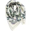 Nordstrom Botanical Print Square Silk Scarf In Brown