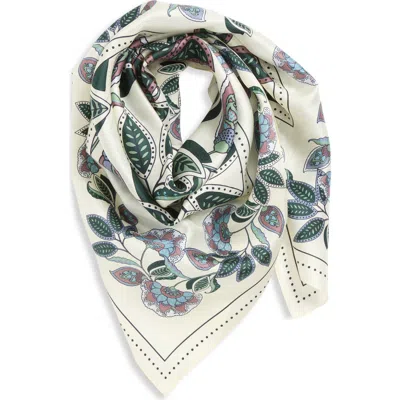 Nordstrom Botanical Print Square Silk Scarf In Brown