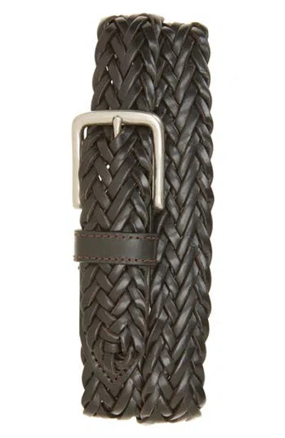 Nordstrom Braided Leather Belt In Brown