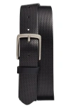 Nordstrom Brian Perforated Leather Belt In Black