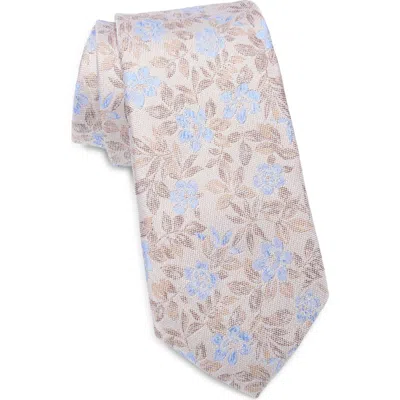 Nordstrom Brice Floral Silk Tie In Gray