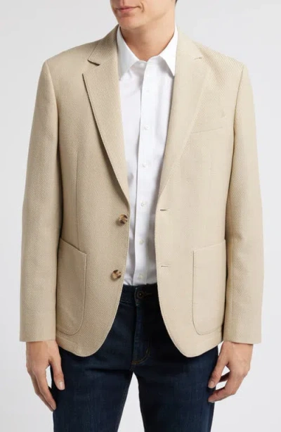 Nordstrom Brummell Textured Wool Blend Sport Coat In Tan Brummell Weave