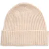 Nordstrom Brushed Cashmere Beanie In Beige Beach