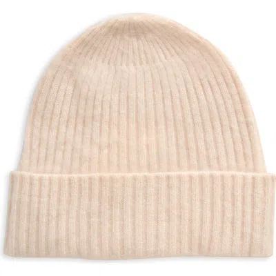 Nordstrom Brushed Cashmere Beanie In Beige Beach