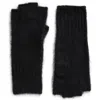 Nordstrom Brushed Cashmere Fingerless Gloves In Black Rock