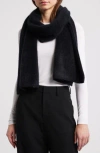 Nordstrom Brushed Cashmere Scarf In Black Rock