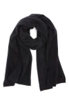 Nordstrom Brushed Cashmere Scarf In Black Rock
