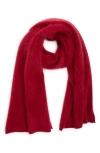 Nordstrom Brushed Cashmere Scarf In Red Rumba