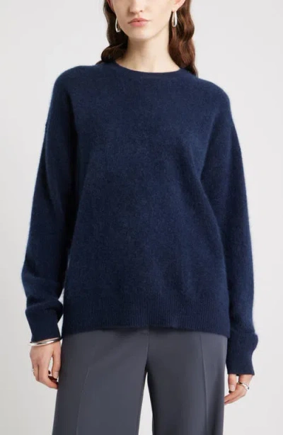 Nordstrom Brushed Cashmere Sweater In Blue