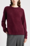 Nordstrom Brushed Cashmere Sweater In Burgundy