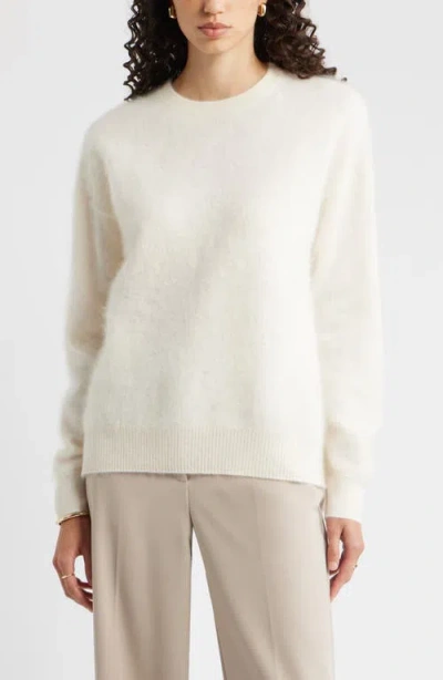 Nordstrom Brushed Cashmere Sweater In White